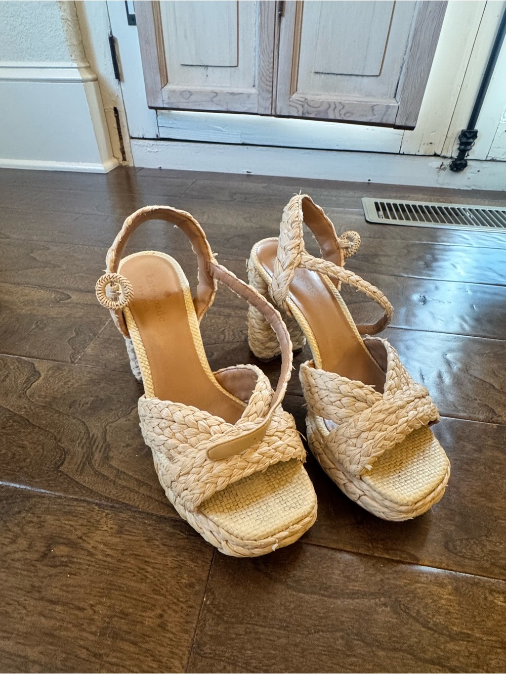 kate spade Braided Espadrille Platform Sandals - Natural